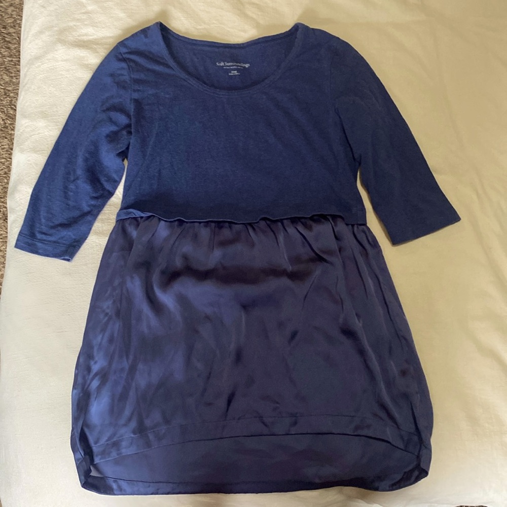 Soft Surroundings Miranda Dark Blue Tunic